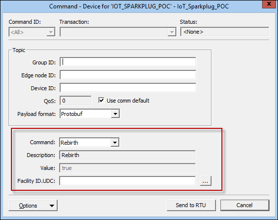 Command-type data group